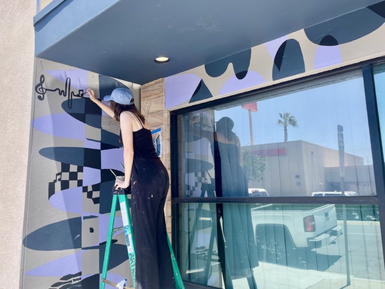 The Jazz Lounge Storefront Mural Project // Chloe Moya