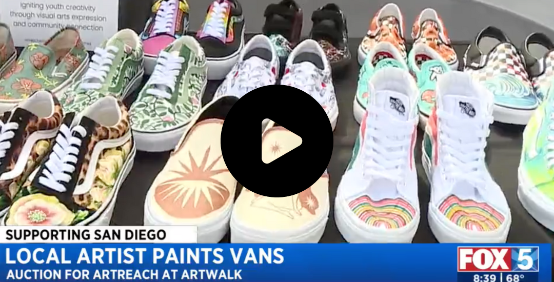 Local Artists Paint Vans For Charity ArtReach San Diego   Fox5vansart 