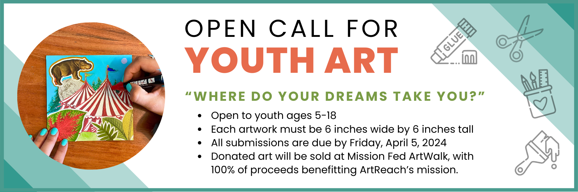 Call for Youth Art // Mission Fed ArtWalk 2024 ArtReach San Diego